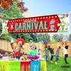 KatchOn, XtraLarge Welcome To The Carnival Banner - 120x20 Inch | Carnival Decorations | Circus Games Decoration for Event Outdoor | Circus Banner