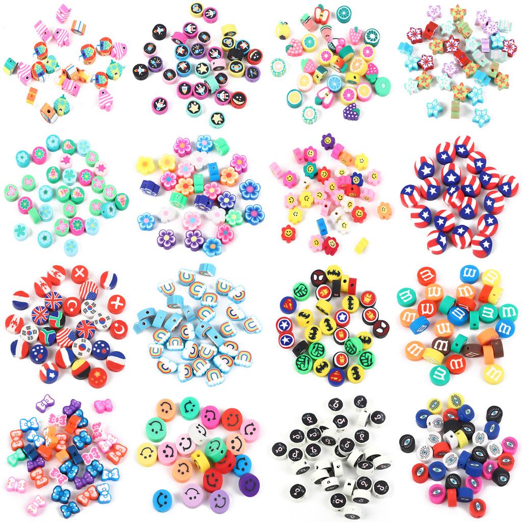 Diy Polymer Clay Soft Ceramic Beads, Round Soft Ceramic Beads Handmade Jewelry Accessories