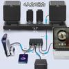Audio 4 RCA Stereo Audio No Power Supply for CD DVD Stereo Black and Gray Switcher/Audio Selector, Inputs/1 Output, + 3.5 Switcher/Splitter, Required,