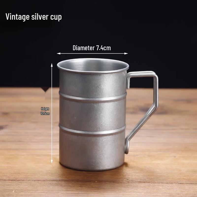 

Ретро-индустриальная походная кружка из нержавеющей стали Shangqi (2-Pack)