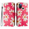Pink Daisy Luxury Painted Leather Case Wallet Book Style Cover for Oppo A72/A52/A92 4G,A36 4G,Reno 8/9,Realme 8/9/10/11/12...