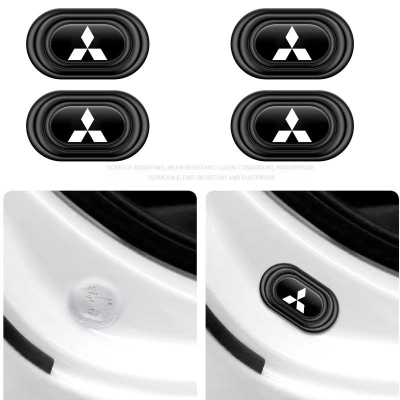 Car Door Silicone Mat Anti Shock Pad Stickers for Mitsubishi Ralliart ASX EVO Lancer Montero Mirage Outlander L200 Accessories