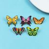 Colorful Cartoon Butterfly Brooch - Fashionable Insect-Shaped Accessory for Bags and Clothing