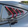 For Tesla Model 3 2017-2023 Car Rear Louver Window Side Shutter Cover Trim Sticker Vent Scoop ABS Carbon Fiber Red Accessories
