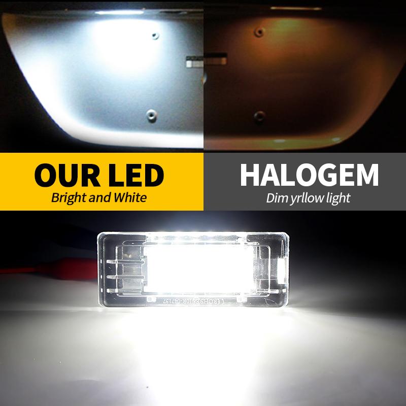 2PCS OEM LED License Plate Light Bulbs For Renault Captur 13-19 Fluence 09-21 Scenic MK2 MK3 03-15 Latitude 10-15 Modus 04-12