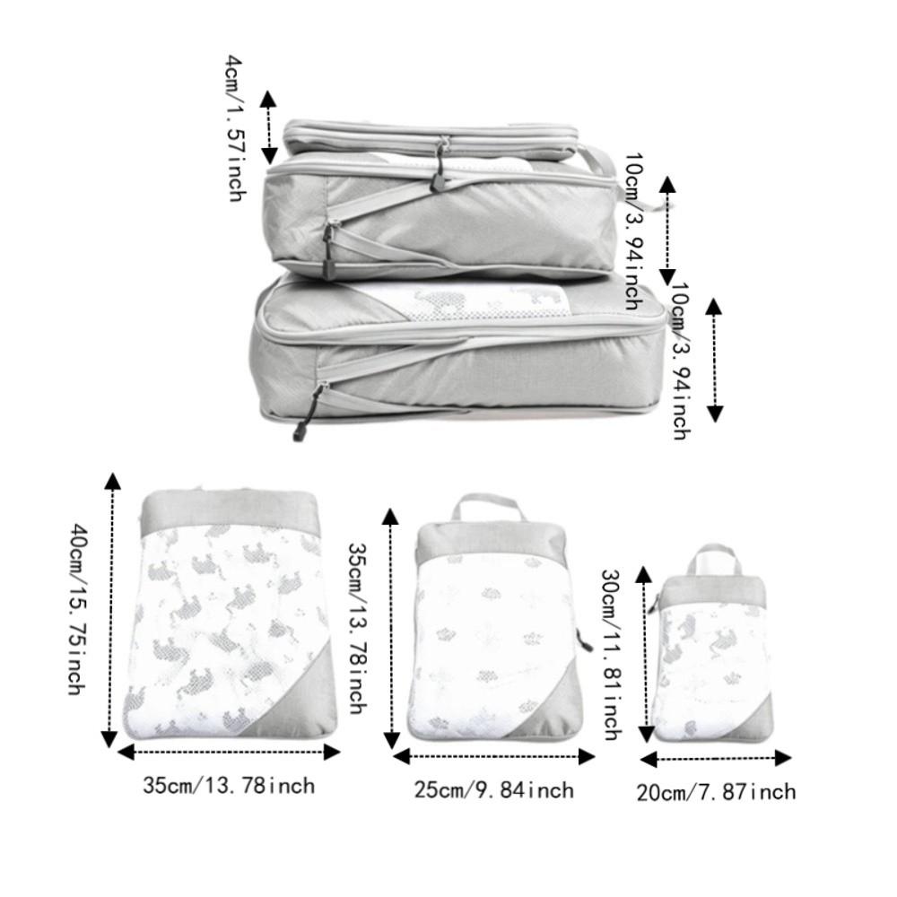 Waterproof Travel Storage Bags Nylon Luggage Organizer Cubes Business Trip