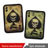 Ace of Spades Skull Velcro Patch - Retro Playing Cards Military Morale Gear