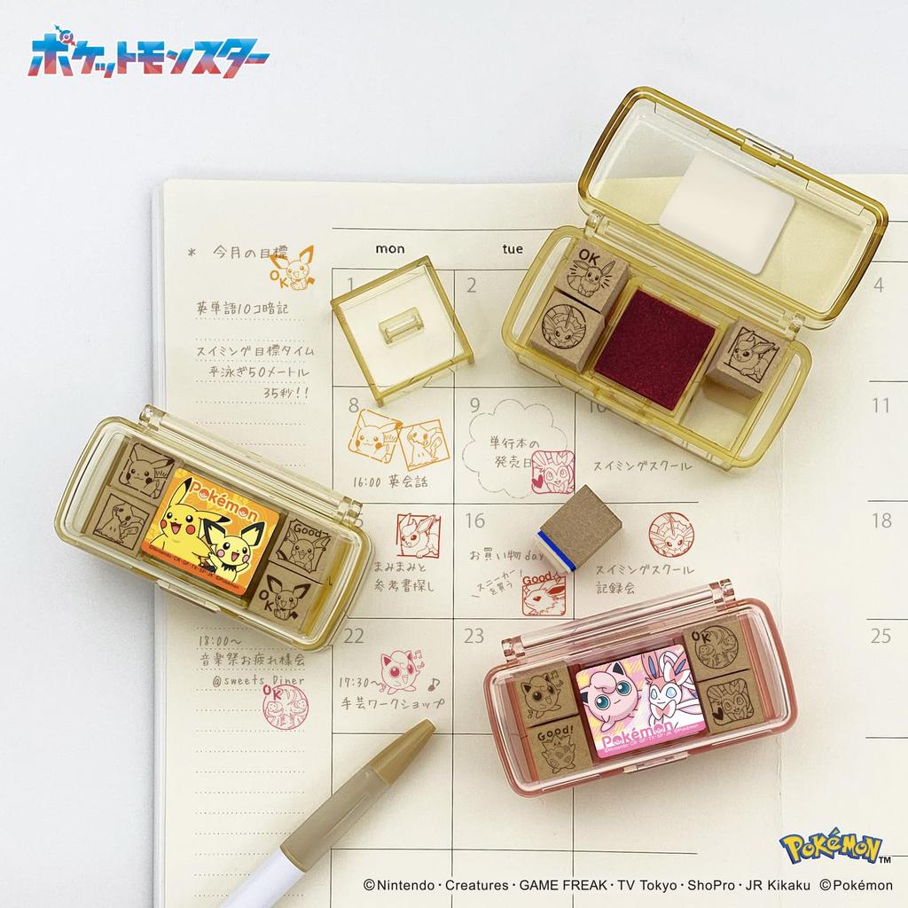 Showa Note Pokemon Stamp Mini Stamp Pikachu and Friends SGM-028