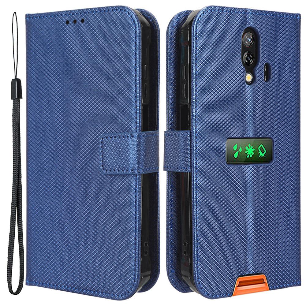 For Blackview BV7200 4G Phone Wallet Case Stand Diamond Texture PU Leather Cell Phone Cover