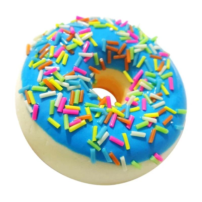 

6.2CM Blue Donut Squishy Toy, Simulation Food Stress Relief Prop, Novelty Squeeze Toy for Kids Adults United States