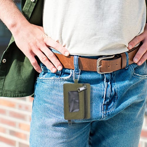 Tactical Molle Pouch Bag, Portable Storage Wallet with D-Ring Clip Attachment - Outdoor Organizer Gear Pouch, Key Card Case, Fanny Pack for Outdoor, R