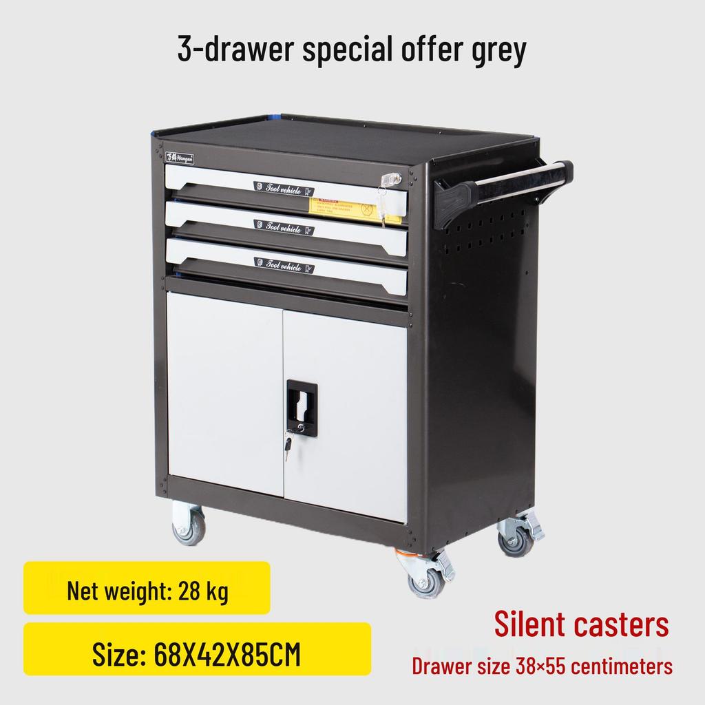 Multi-Layer Thickened Tool Cabinet with Casters for Auto Repair