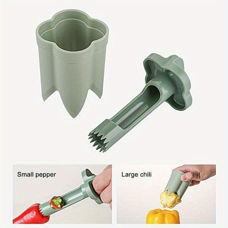 Pepper Corer Pepper Seeder Tiger Skin Pepper Seeder Twisted Seed Bell Separator Cutter Kitchen Tools