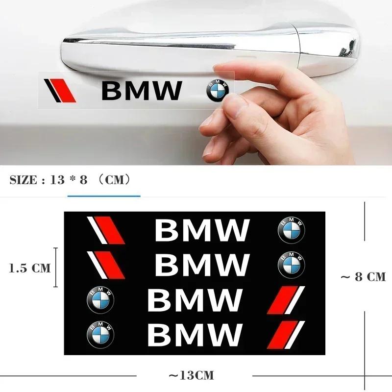 X5 B4 2025 Hot 4pcs Car Styling Door Handle Stickers Tire Rear View Mirror Decals For BMW E46 E85 E60 F10 E39 F30 E36 F20 E87 E9
