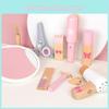 Anzieh-Holzspielzeugset für Kinder mit Make-up- und Friseurzubehör für fantasievolles Spielen