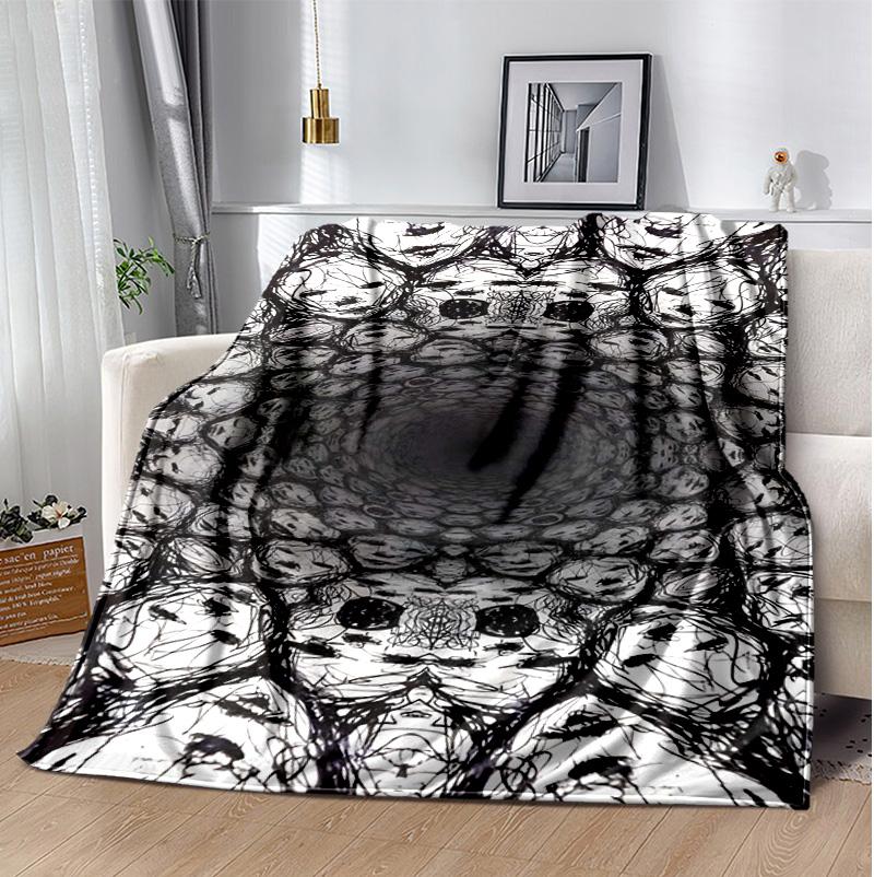 Gotische Totenkopf Flanelldecke Weich Warm Ganzjahresdecke, Design für Camping, Autoreisen, Wandern Sofa, Bett, Büro Perfektes Geschenk für Partys