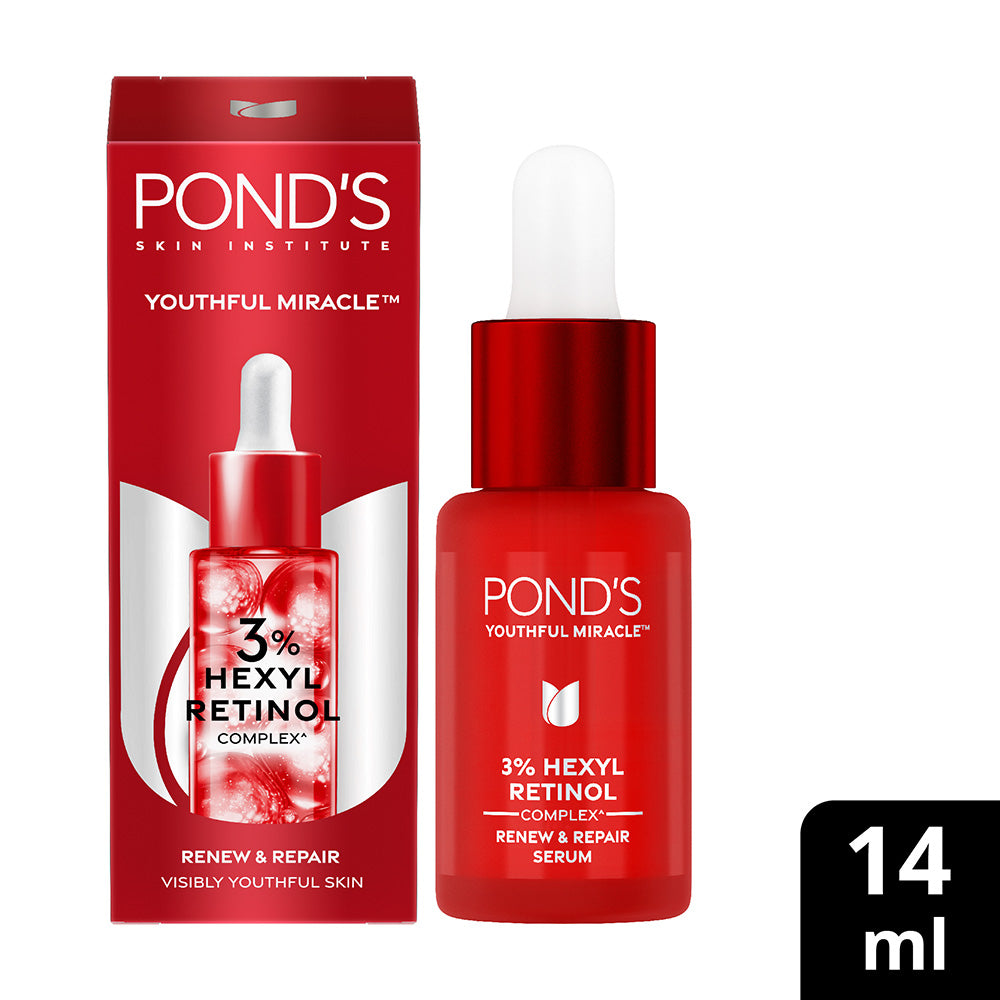 POND'S Youthful Miracle Retinol Face Serum 14ml For Fine Lines, Dark Spots, Skin Elasticity, Radiance & Smooth Texture