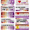 10 PCS Car Funny LGBT Stickers, Waterproof Prank Rainbow Bumper Stickers With Humor Text, Universal Colorful Gay Pride Decals For Vehicle Luggage