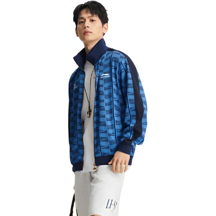 Li-Ning Seria Lifestyle Sportowy Bluza z kapturem z kołnierzem stójką Kolorowe bloki z logo Kurtka Kurtki unisex AWDW363-4