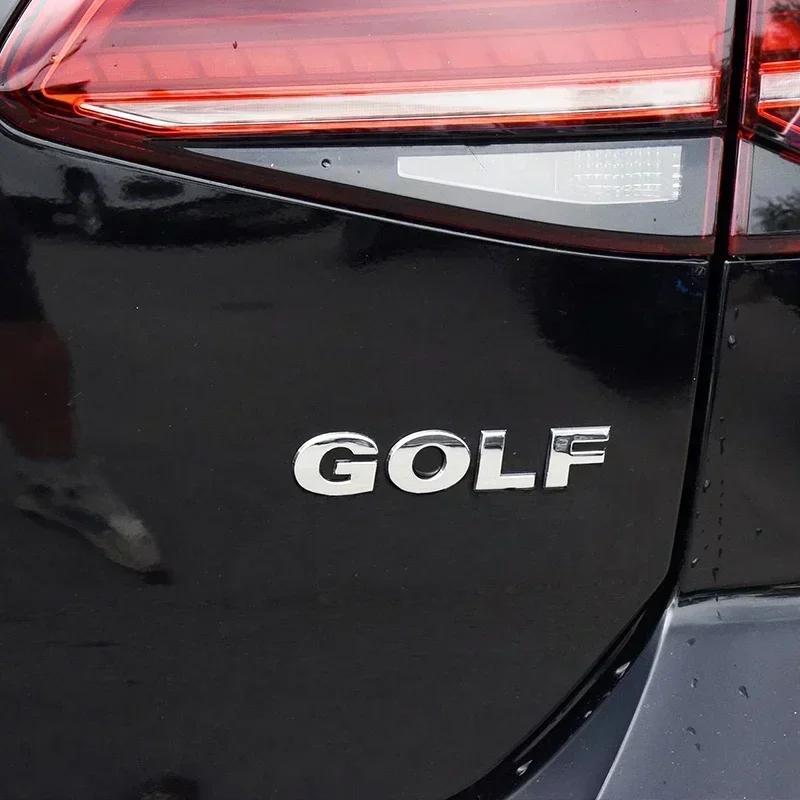 ZGO3 3D ABS GOLF Black Silver Chrome Sticker Car Styling Auto Rear Trunk Letters Logo Labeling Decal Badge Emblem For Volkswagen VW