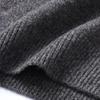 Hengyuanxiang Men's Thick Pure Wool Round Neck Sweater