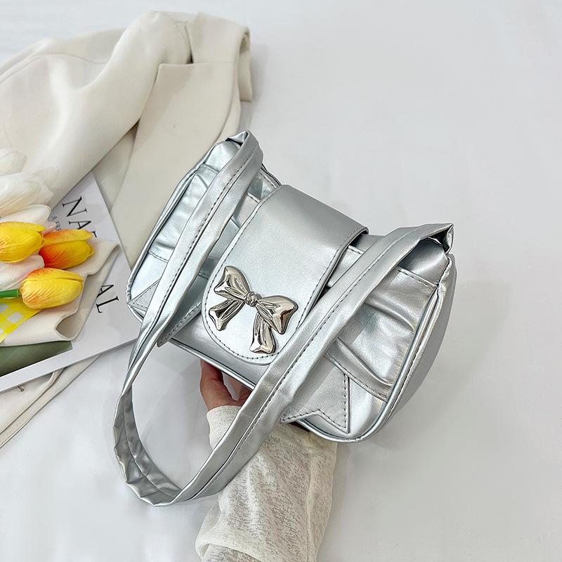 Solid Color Beautiful Niche Armpit Bag New Trendy Fashion Versatile Portable Shoulder Pleated Bag