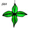 Transparent Acrylic Leaf Hanging Pendant, Waterproof Sunproof Window Hanging, Decorative Four-leaf Clover Pendant Ornament with Colorful Light Effects