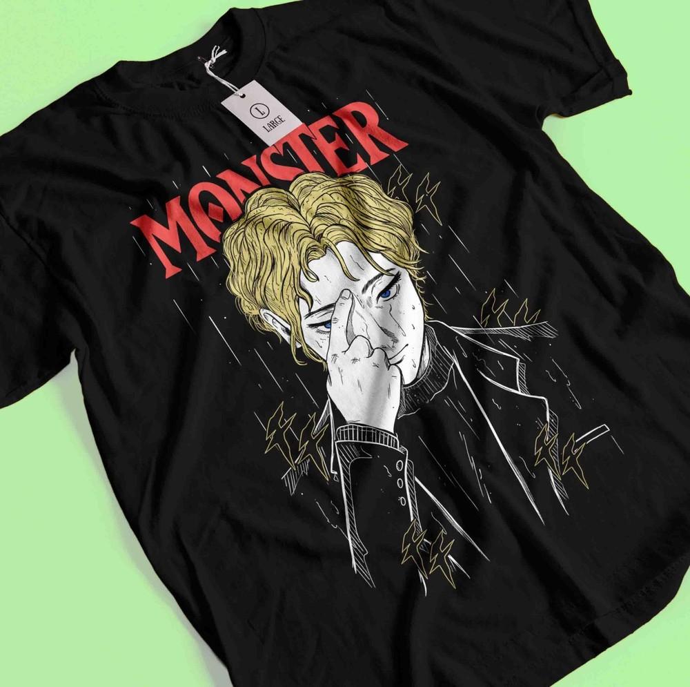 Monster Johan Liebert T-shirt Tenma Naoki Urasawa Gift Exclusive Shirt All Size