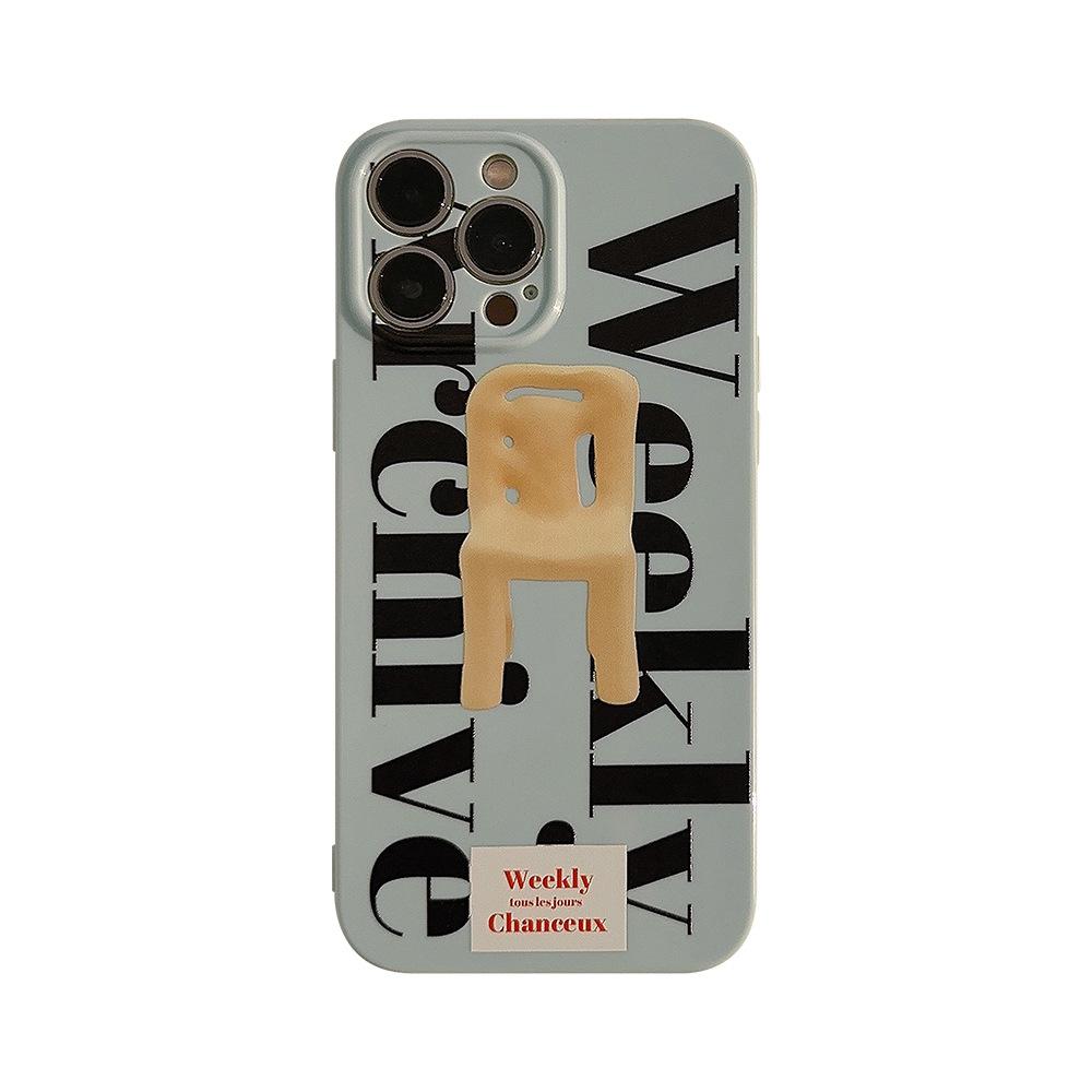 Niche Retro Ins Chair IPhone13 Suitable for Apple 14pro Max Mobile Phone Case 16 All Inclusive 15 Korean 12