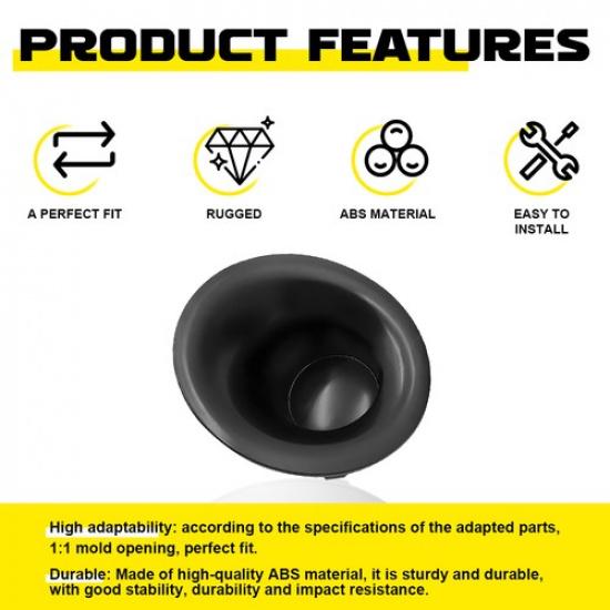 Fit 2017- Challenger GT Dodge Front L&R Black Fog Light Bezel Cover Cap 2PCS