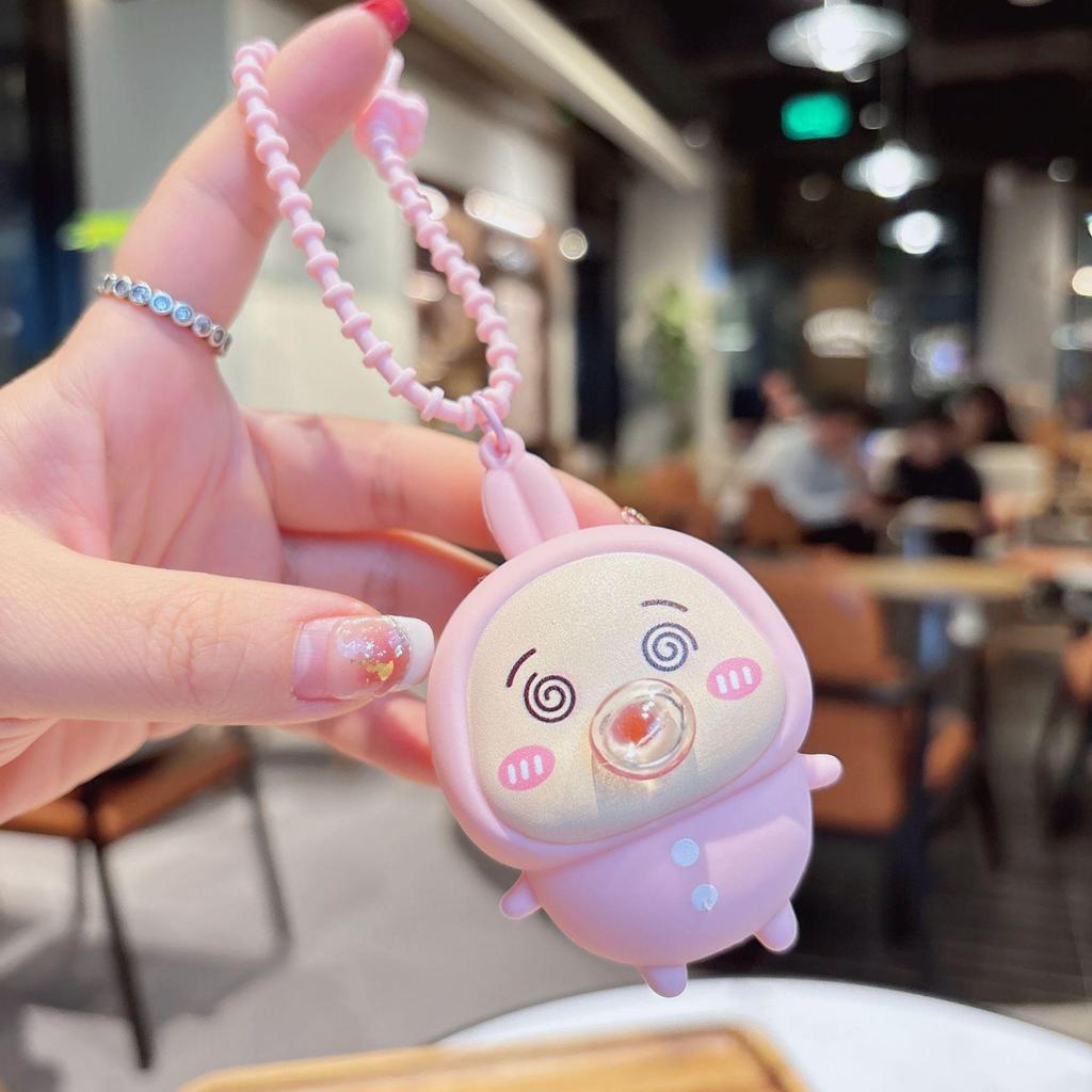 Chiikawa Bubble Blowing Keychain - Funny Cartoon Doll Charm for Bags & Phones