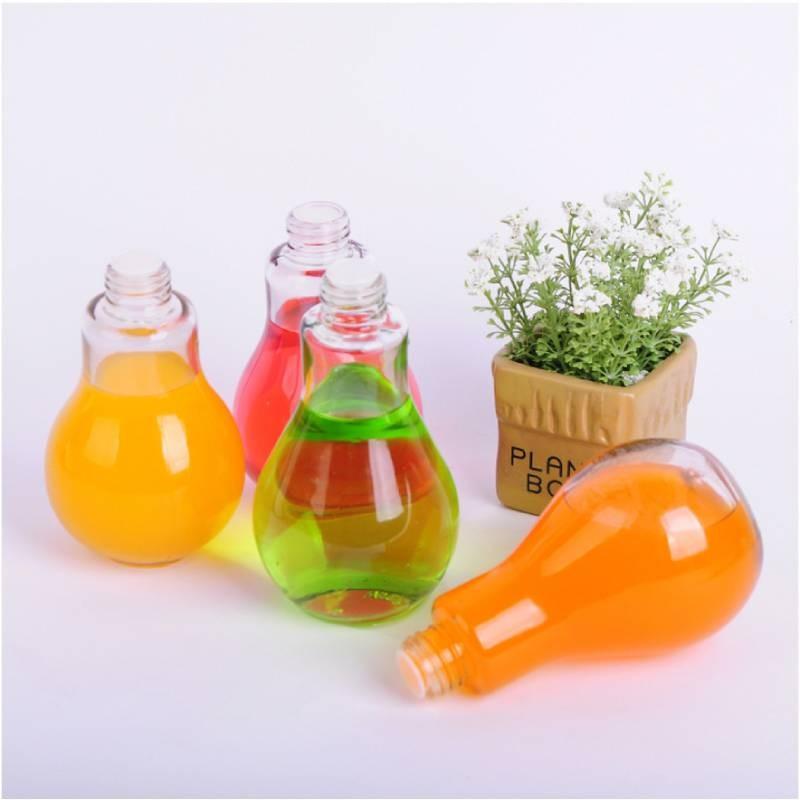 Versatile Glass Transparent Light Bulb Drink Bottle With Solar Copper Wire Lights