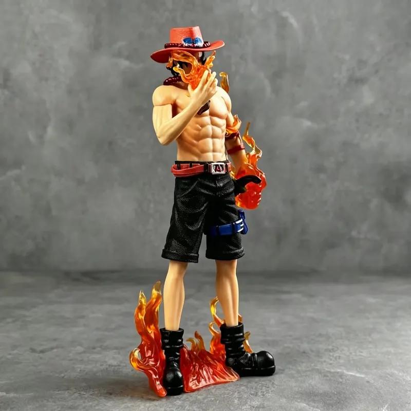 One Piece Handheld Fantasy Ace Fire Fist Ace Standing Style Anime Model Ornament Gift Straw Hat Group Surrounding