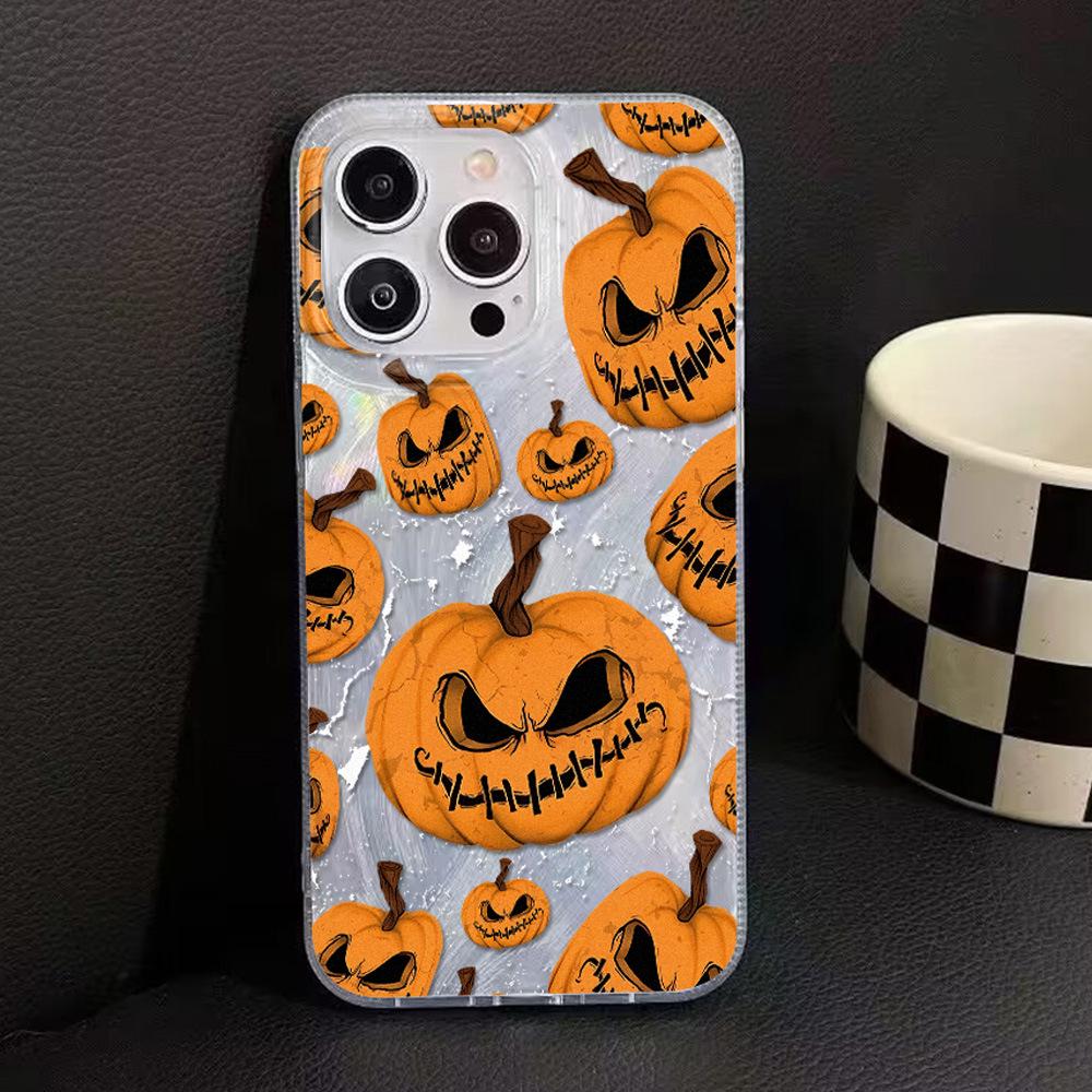 

iPhone 17 Pro Max Halloween Pumpkin Feather Yarn Phone Case (16/15 Large Hole, 14 Niche) iPhone 17 Air
