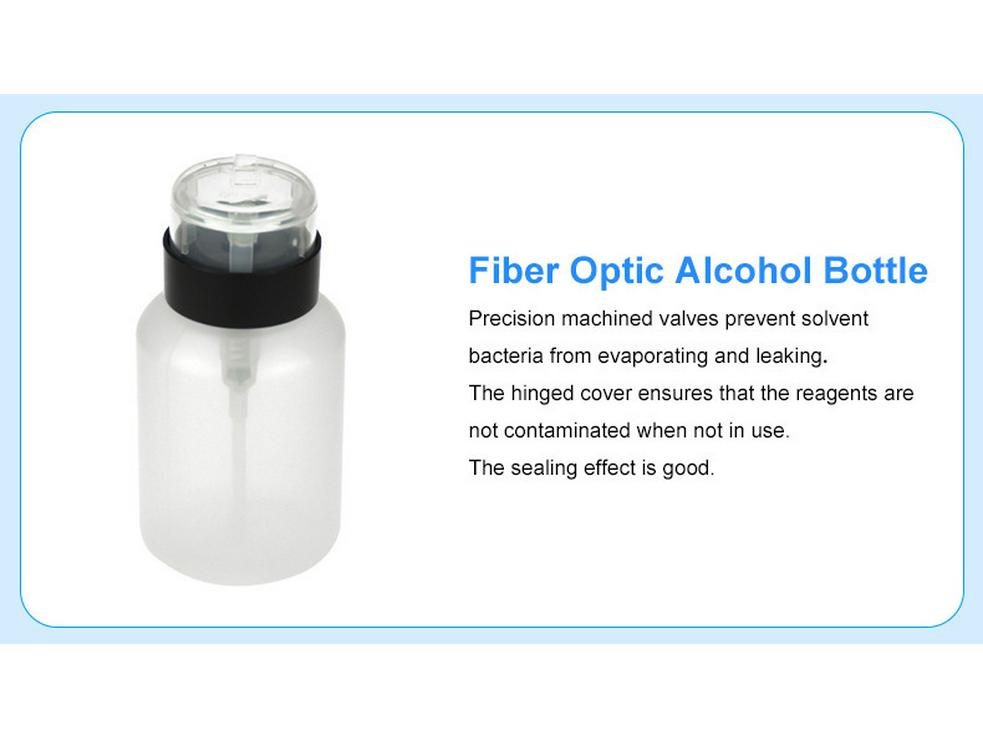 Fiber Optic Cleaning Kit: Includes Cassette, Pen Tool, Cotton Swabs, Alcohol Bottle.