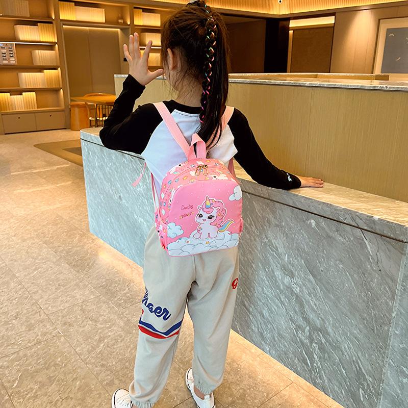 Kindergarten Small And Medium Class Baby Schoolbag Cartoon Cute Pony Boys And Girls Backpack Foreign Style Printing Children'S Backpack