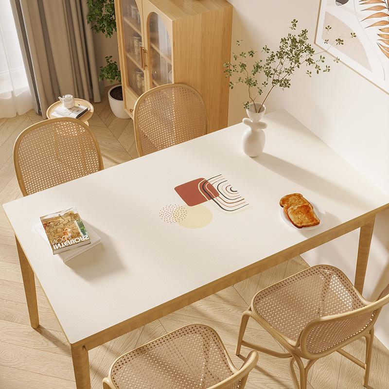 Simple Pvc Waterproof, Oil-Proof, Anti-Scalding, Leave-In Table Mat, Small Fresh Leather Tablecloth, Dining Table Coffee Table Mat