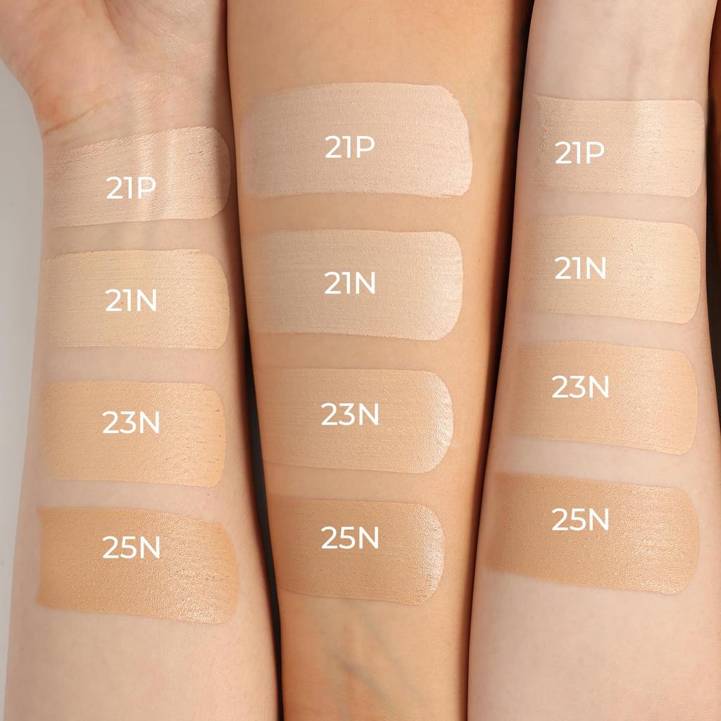 LOVB Natural Cover Glow Cushion Korean Glowing LNCG 12g Light Foundation, Cosmetics, Close-Fitting Coverage, Moisturizing, Skin, Cushion, (x1) (21N