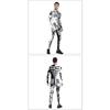 Black and White Clown Human Muscle Skull Skeleton Halloween Cosplay Costume Adults Men Party Body Digital Print Tights Onesie
