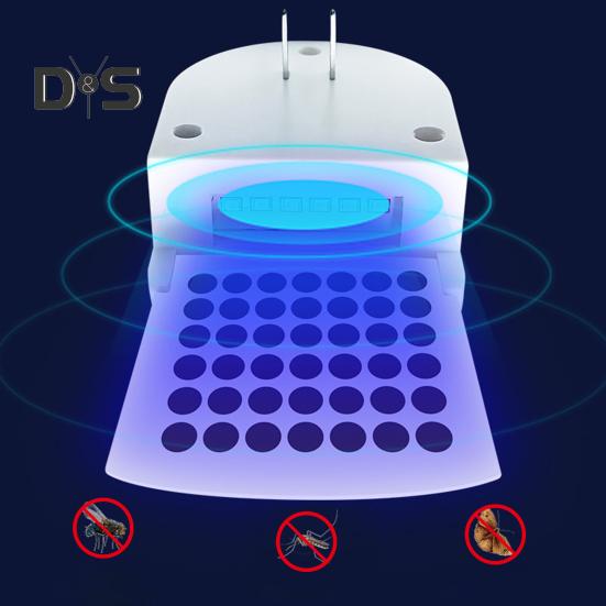 Mosquito Lamp Fruit Fly Trap with Sticky Pads Residue-free Plug-Play Highly Effective UV Blueish-Purple Light EU Plug Fly Trap