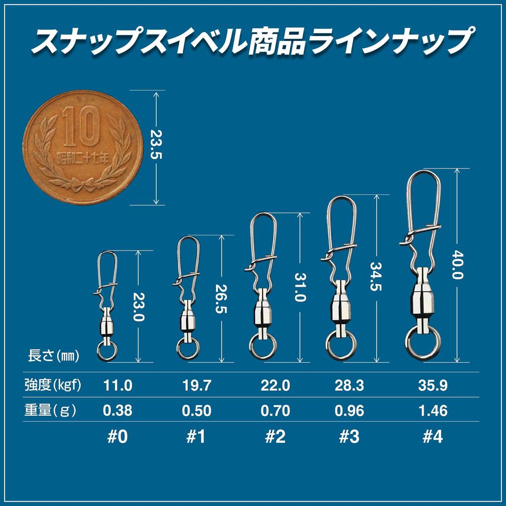 GRANDBASE Kugellagerwirbel mit Einhängern Stärke Angeln Salzwasserangeln Edelstahl mit Sprengringen Packung mit [Bruchlast] Zubehör, Köder,