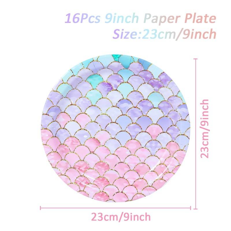 

Одноразовая посуда для маленькой русалочки, украшение на день рождения в стиле русалки, детский душ, первый день рождения девочки, принадлежности для вечеринки в стиле русалки