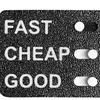 The Business Dilemma Slider 3D Printed Funny Office Decision Toy Fast Cheap or Good Dilemma Slider Corporate Desk Gadget
