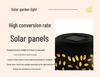 Iron Solar Outdoor Lamp – Hollow Design for Garden, Courtyard, and Camping Decor