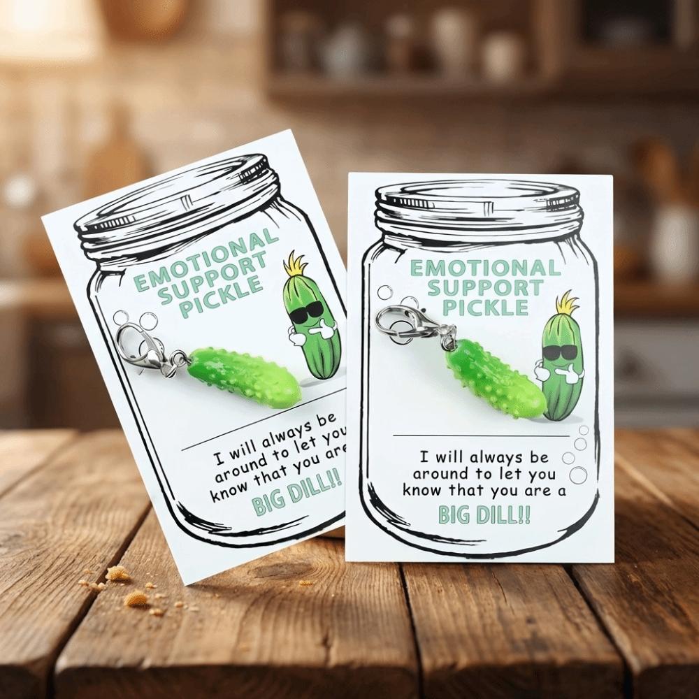 Ciondolo Mini Cetriolo Verde Resina Frutta Simulato Portachiavi Pickle Emotivo Portachiavi Compleanno