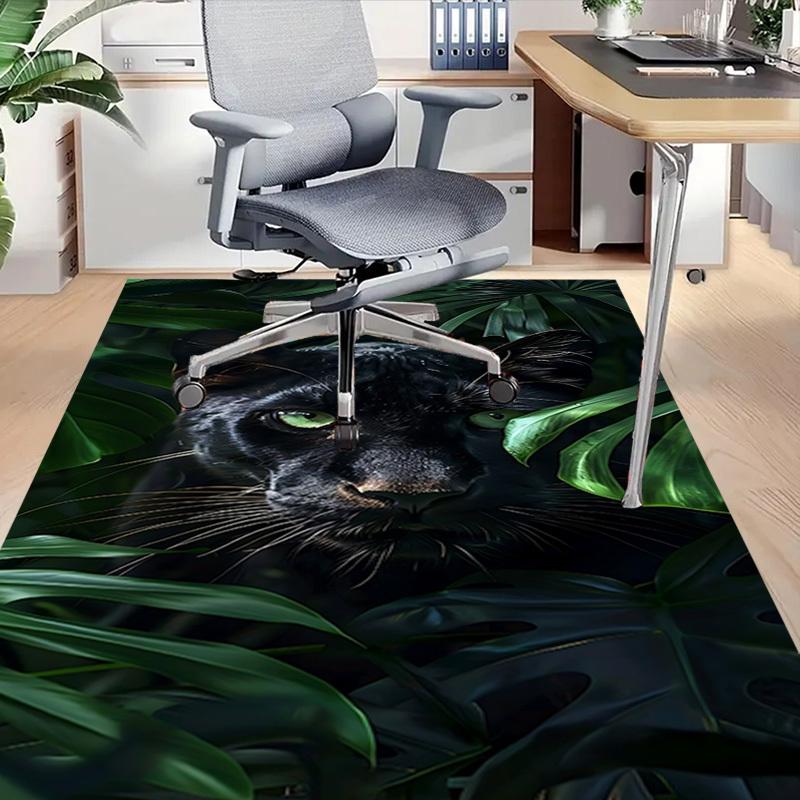 1PC jungle black panther Carpet Office Rug Mat Home Decor Area Carpet Festival Gift Office desk chair carpet Longlasting Material