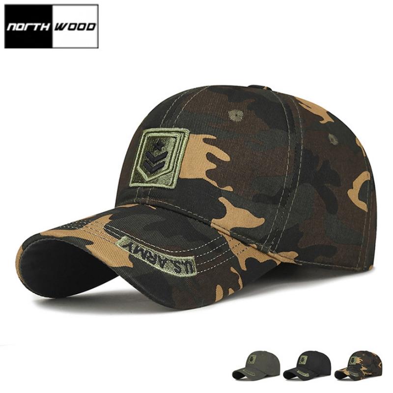 

NORTHWOOD All Seasons 3D Embroidery Adjustable Baseball Cap Men s Outdoor Sports Training Sunscreen Shade Camouflage Cap Men Trucker Hats 55-60 cm камуфляжний