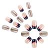 Independence Day Press on Nail Square Star False Nail 4th of July Designs Stick on Nail French Tip Nail Accesories