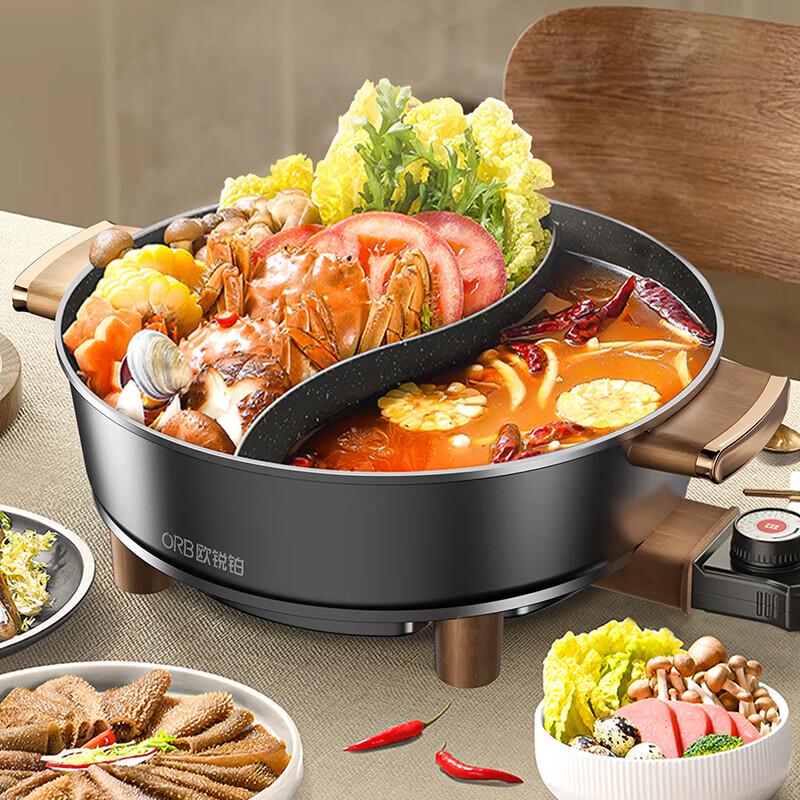 Ourui Platinum 6L Multi-function Divided Electric Hot Pot
