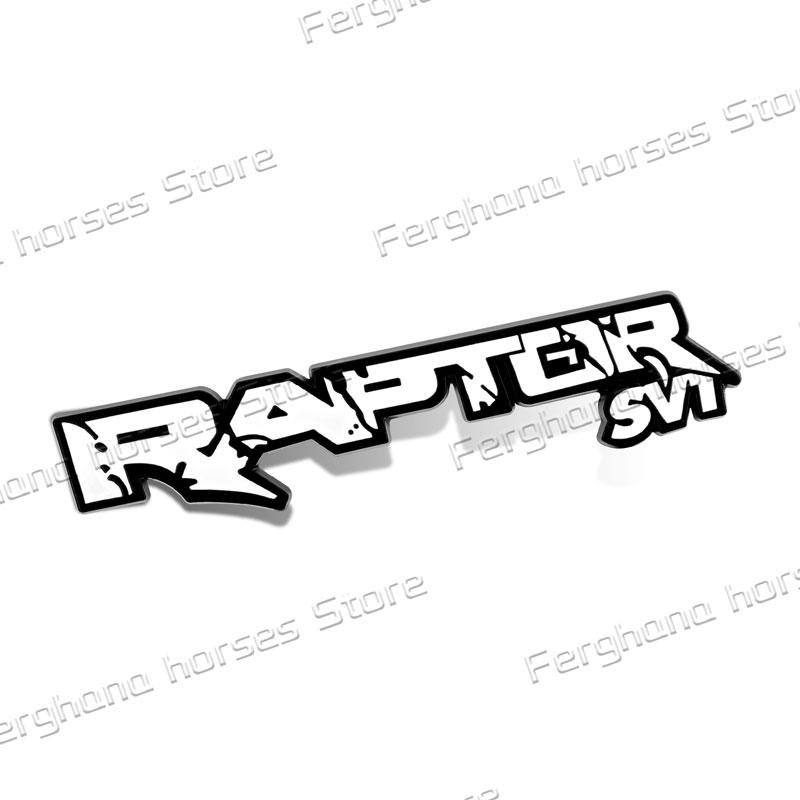 PBJU7 Car 3D Metal RAPTOR SVT Logo Sticker For Ford Fiesta F150 F250 F350 Rear Trunk Auto Door Sticker Car Styling Accessories